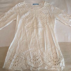 Beautiful white beach coverup!